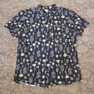 The North Face Navy Short-Sleeve Cactus Print Button-Down Shirt